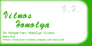 vilmos homolya business card